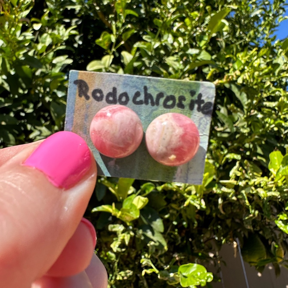 Rhodochrosite Earrings